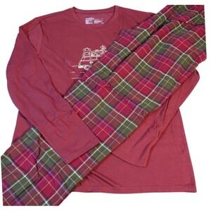 Columbia Pajama Pants Set Men XL Long Sleeve Shirt Van Life Graphic Burgundy
